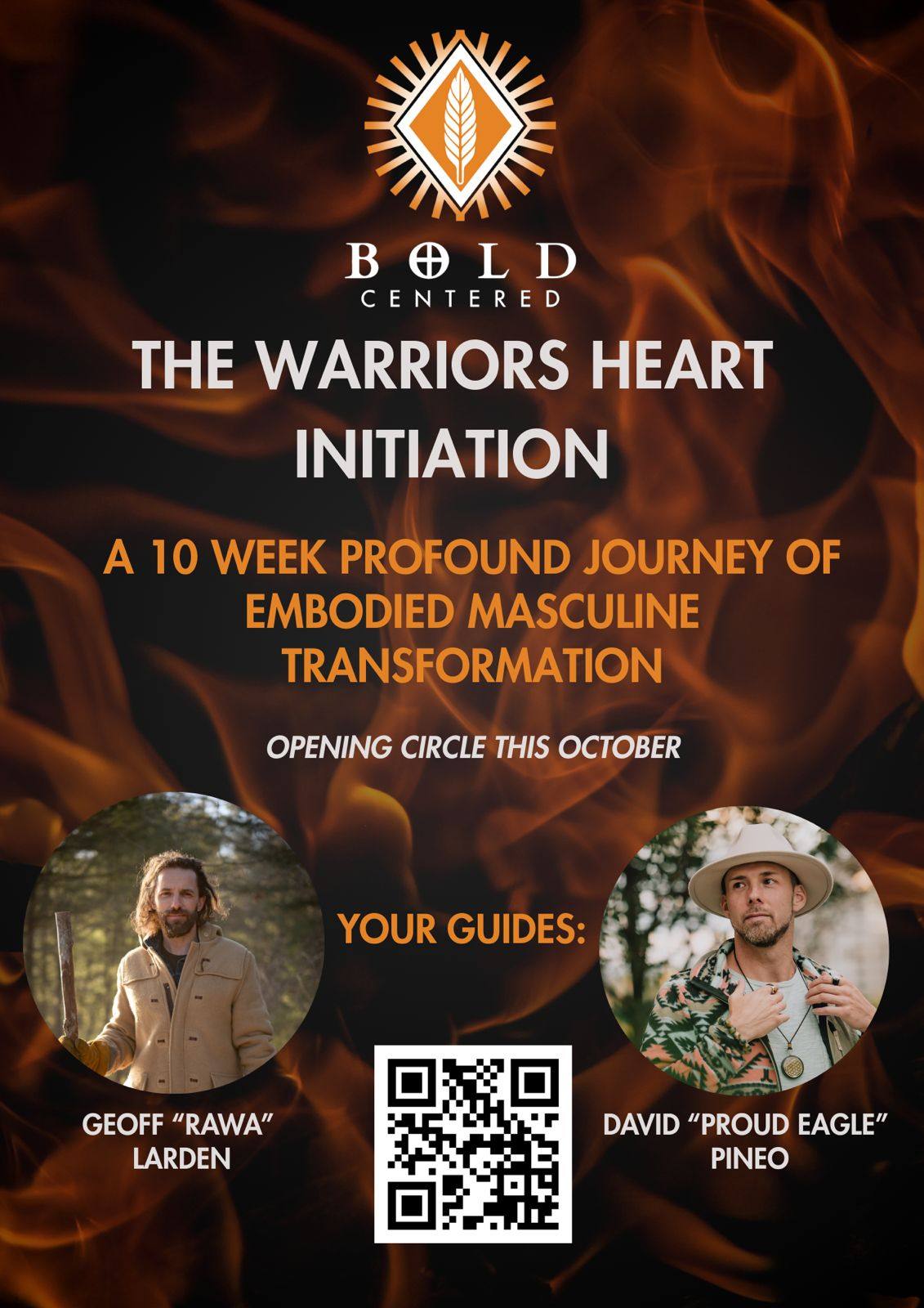 Warrior's Heart Initiation gathering around fire